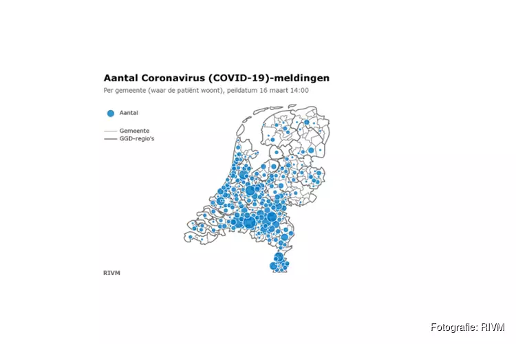 RIVM: 278 nieuwe patiënten, totaal nu op 1413 besmettingen