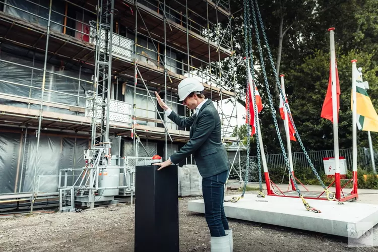 Hoogste punt gebouw Leyhof in Erasmusveld