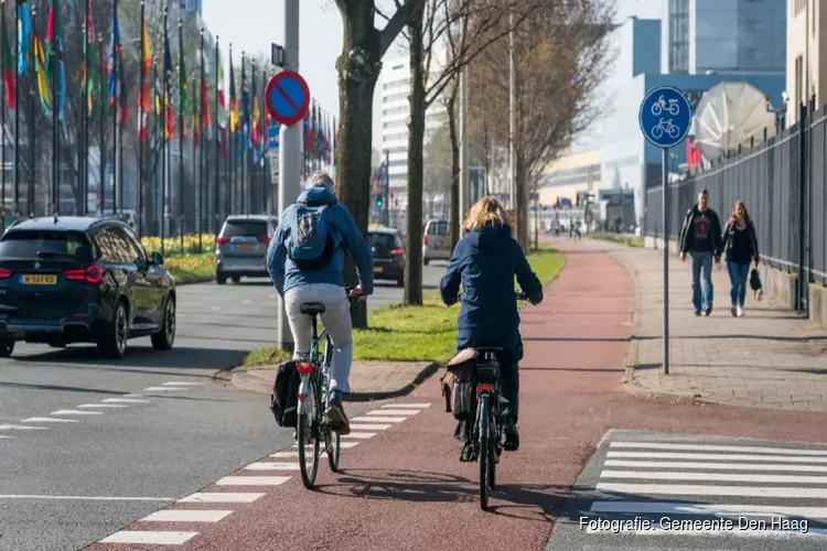 President Kennedylaan en Johan de Wittlaan: nieuw asfalt fietspaden