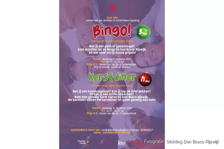 Bingo en kerstdiner bij Don Bosco Rijswijk