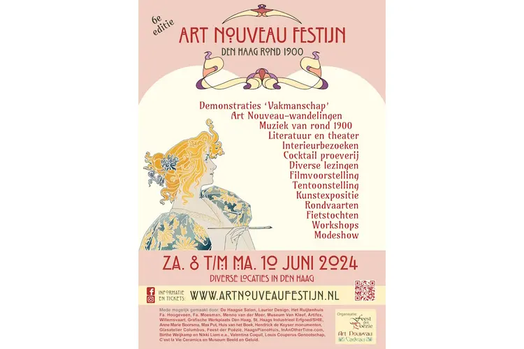 Resumé activiteiten 6e editie Art Nouveau Festijn, Den Haag rond 1900 (www.artnouveaufestijn.nl ),  van zaterdag 8 t/m maandag 10 juni 2024)