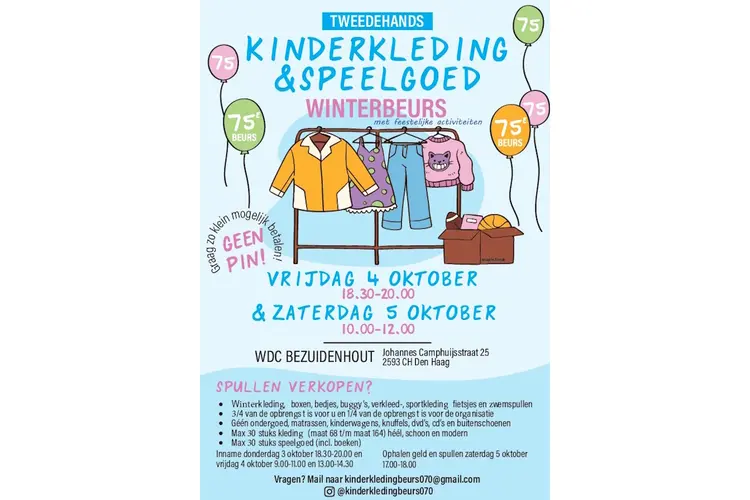 Dè kinderkleding- en speelgoedbeurs van Den Haag viert 75e keer!